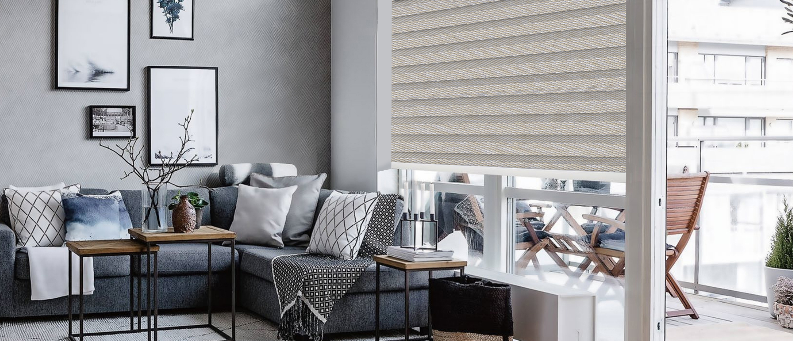 Showroom with zebra blinds